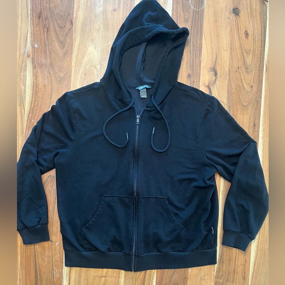 Eddie Bauer Women Large Hooded Full Zip Sweatshirt